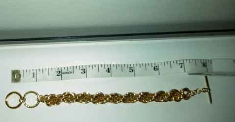 Gold link bracelet 8 inch L by Aigner