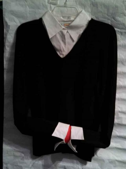 Talbots Black Sweater Blouse Large