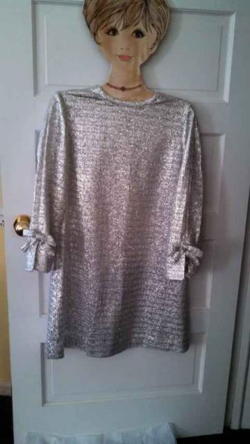 Small Silver Metallic Retro Dress 